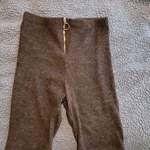 Gray fuzzy biker shorts